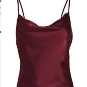 Intermix Fayette Cowl Neck Silk Camisole